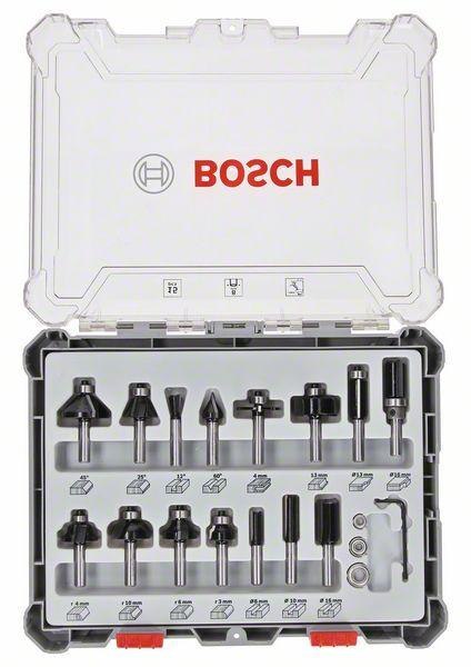 BOSCH ZESTAW FREZÓW 15 SZT. UCHWYT 8MM BOSCH ZESTAW FREZÓW 15 SZT. UCHWYT 8MM
