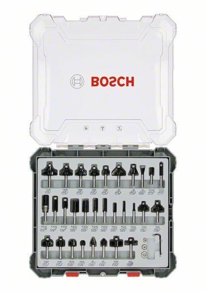 BOSCH ZESTAW FREZÓW 30 SZT. UCHWYT 8MM BOSCH ZESTAW FREZÓW 30 SZT. UCHWYT 8MM