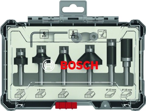 BOSCH ZESTAW FREZÓW 6 SZT. TRIM&EDGING UCHWYT 8MM BOSCH ZESTAW FREZÓW 6 SZT. TRIM&EDGING UCHWYT 8MM