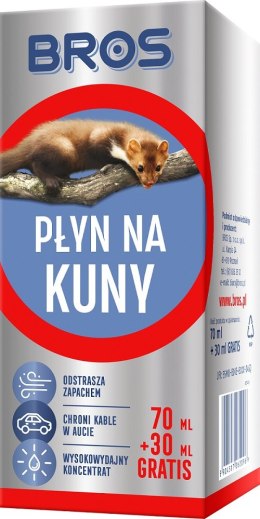 BROS PŁYN NA KUNY 70ML+30ML GRATIS