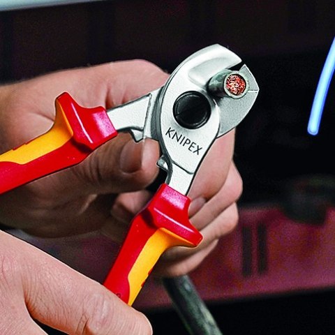KNIPEX NOŻYCE DO KABLI IZOLOWANE 1000V 165MM KNIPEX NOŻYCE DO KABLI IZOLOWANE 1000V 165MM