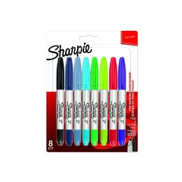 UN MARKERY SHARPIE TWIN TIP ZESTAW 8 KOLORÓW