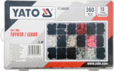 YATO KOMPLET SPINEK SAMOCHODOWYCH TOYOTA/LEXUS 360SZT YATO KOMPLET SPINEK SAMOCHODOWYCH TOYOTA/LEXUS 360SZT