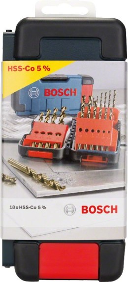 BOSCH ZESTAW WIERTEŁ HSS-CO 18SZT.