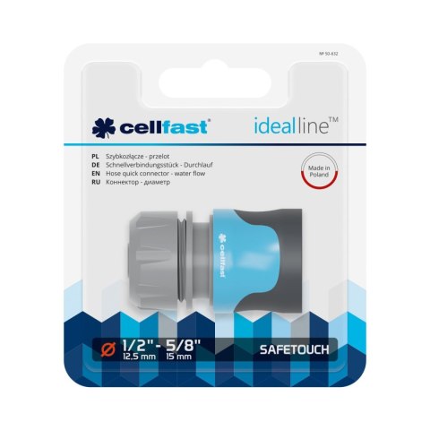 CELL-FAST SZYBKOZŁĄCZE PRZELOT 1/2' - 5/8' SAFETOUCH IDEAL CELL-FAST SZYBKOZŁĄCZE PRZELOT 1/2' - 5/8' SAFETOUCH IDEAL