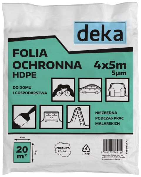 DEKA FOLIA OCHRONNA HDPE 4X5 MG 0,005