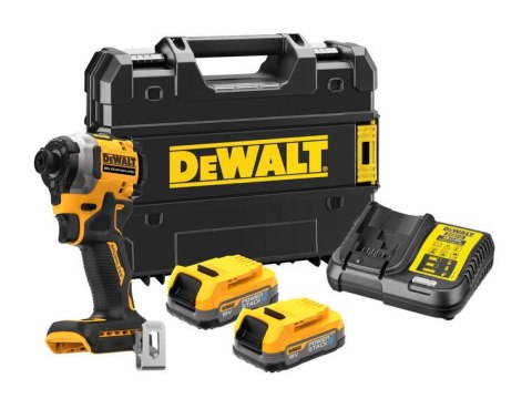 DEWALT ZAKRĘTARKA UDAROWA AKUMULATOROWA 1/4' 18V XR 2*1.7AH