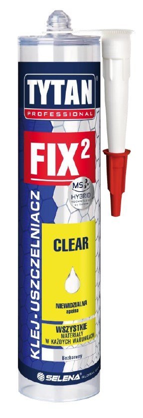 TYTAN KLEJ MONTAŻOWY FIX2 CLEAR 290ML BEZBARWNY