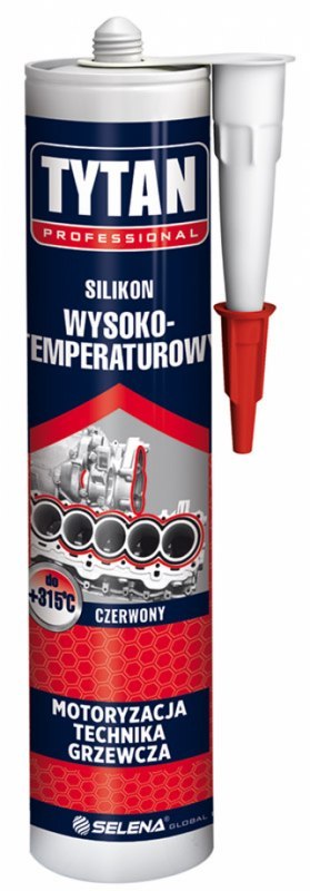 TYTAN SILIKON WYSOKOTEMPERATUROWY 280ML CZERWONY