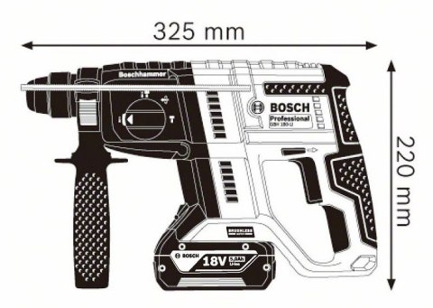 BOSCH MŁOT UDAROWY OBROTOWY AKUMULATOROWY SDS+ GBH 180-LI 0*AH BOSCH MŁOT UDAROWY OBROTOWY AKUMULATOROWY SDS+ GBH 180-LI 0*AH