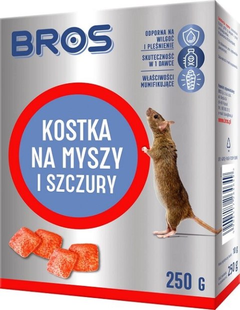 BROS KOSTKA NA MYSZY I SZCZURY 250G