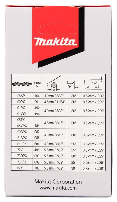 MAKITA ŁAŃCUCH TNĄCY 21BPX 45CM 1.5MM 0.325' 72 OGN MAKITA ŁAŃCUCH TNĄCY 21BPX 45CM 1.5MM 0.325' 72 OGN