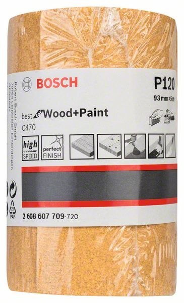 BOSCH ROLKA SZLIFIERSKA BEST F/WOOD 93MM*5M P120 BOSCH ROLKA SZLIFIERSKA BEST F/WOOD 93MM*5M P120