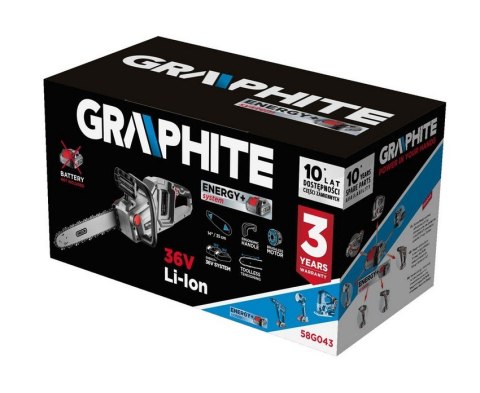 GRAPHITE AKUMULATOROWA PILARKA ŁAŃCUCHOWA 36V 350MM ENERGY+ GRAPHITE AKUMULATOROWA PILARKA ŁAŃCUCHOWA 36V 350MM ENERGY+
