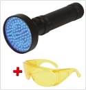 YATO ZESTAW LATARKA UV 100 LED I OKULARY