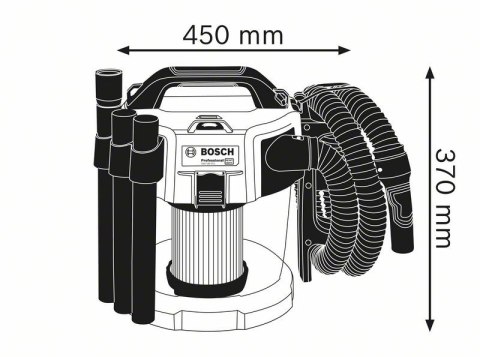 BOSCH ODKURZACZ AKUMULATOROWY GAS 18V-10 L BOSCH ODKURZACZ AKUMULATOROWY GAS 18V-10 L