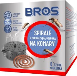 BROS SPIRALE NA KOMARY Z DEKORACYJNĄ OSŁONĄ 6SZTU.