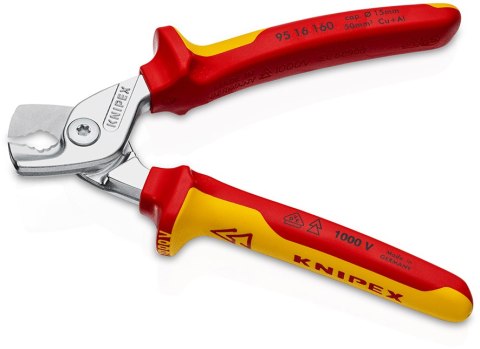 KNIPEX NOŻYCE DO KABLI IZOLOWANE 1000V 160MM KNIPEX NOŻYCE DO KABLI IZOLOWANE 1000V 160MM