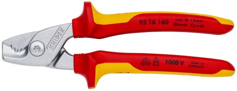 KNIPEX NOŻYCE DO KABLI IZOLOWANE 1000V 160MM KNIPEX NOŻYCE DO KABLI IZOLOWANE 1000V 160MM