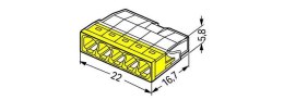 WAGO SZYBKOZŁĄCZKA WAGO 2273-205 5X0,5-2,5 MM2 ŻÓŁTA 5 SZTUK