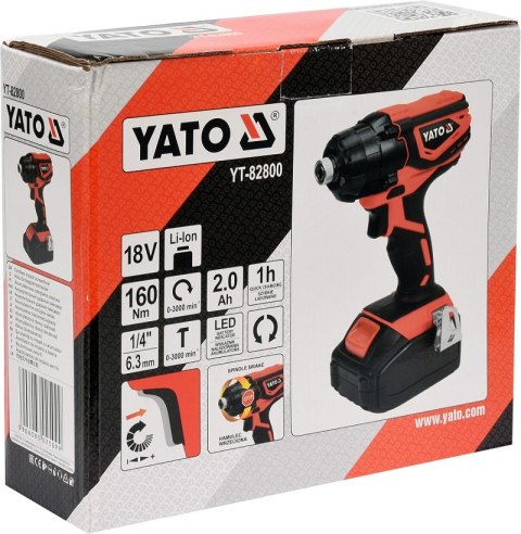 YATO ZAKRĘTARKA UDAROWA 18V 1X2AH YATO ZAKRĘTARKA UDAROWA 18V 1X2AH