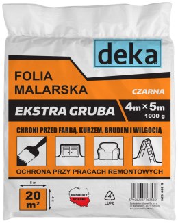 DEKA FOLIA MALARSKA EXTRA GRUBA CZARNA 4*5M 1000G