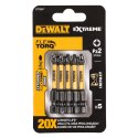 DEWALT KOŃCÓWKI WKRĘTAKOWE UDAROWE PZ2*50 TORSION 5SZT