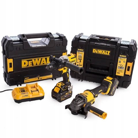 DEWALT ZESTAW WKRĘTARKA DCD996 + SZLIFIERKA KĄT. DCG414 18V 2*6.0AH