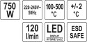 YATO STACJA LUTOWNICZA HOT AIR 750W Z WYŚWIETLACZEM LED