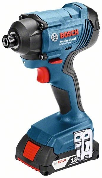 BOSCH KLUCZ UDAROWY AKUMULATOROWY GDR 180-LI 2*2.0 AH