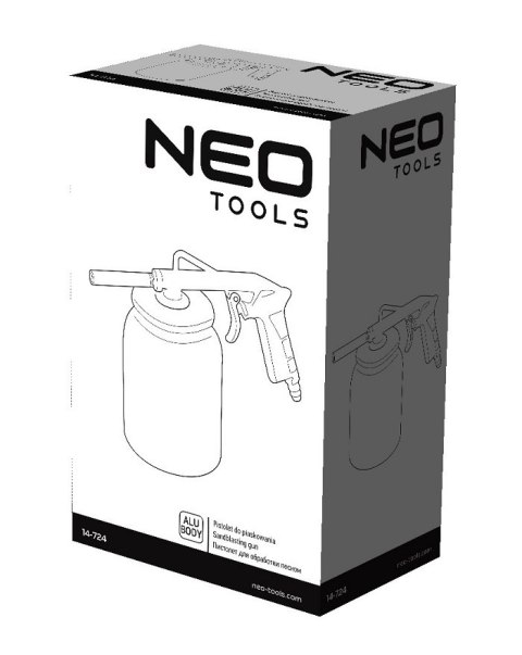 NEO PISTOLET DO PIASKOWANIA ZE ZBIORNIKIEM 750CM3 NEO PISTOLET DO PIASKOWANIA ZE ZBIORNIKIEM 750CM3