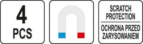 YATO ZESTAW PÓŁEK MAGNETYCZNYCH 4SZTUKI YATO ZESTAW PÓŁEK MAGNETYCZNYCH 4SZTUKI