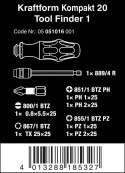 WERA ZESTAW WKRĘTAKÓW KRAFTFORM KOMPAKT TOOL FINDER+ETUI, 7CZ