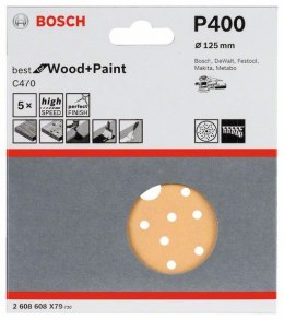 BOSCH KRĄŻEK PRZYCZEPNY 125MM C470 G400 PERFOROWANY