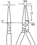 KNIPEX SZCZYPCE TNĄCE PÓŁOKRĄGŁE WYDŁUŻONE 200MM