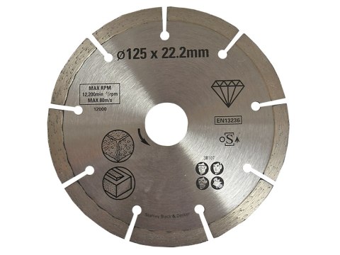 STANLEY TARCZA DIAMENTOWA 125MM DO BETONU