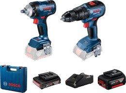 BOSCH ZESTAW GDS18V-400 + GSB18V-50 1*2.0AH+1*5.0AH