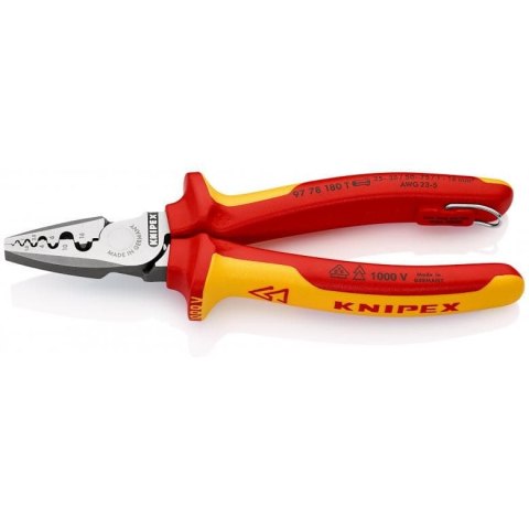 KNIPEX SZCZYPCE DO ZAGNIATANIA TULEJEK KABLOWYCH 180MM