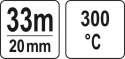 YATO TAŚMA KAPTONOWA 20MM ODPORNA NA WYSOKIE TEMPERATURY