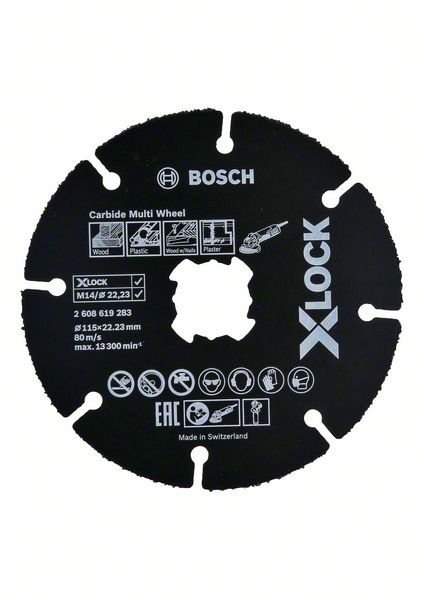 BOSCH TARCZA TNĄCA X-LOCK CARBIDE MULTI WHEEL 115*1*22.23