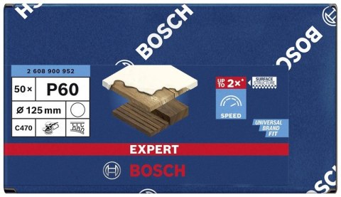 BOSCH KRĄŻEK ŚCIERNY EXPERT EXC470 125MM P60 BOSCH KRĄŻEK ŚCIERNY EXPERT EXC470 125MM P60