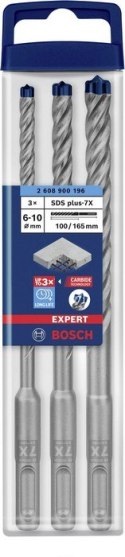 BOSCH ZESTAW WIERTEŁ SDS-PLUS 7X. EXPERT SET 3PC