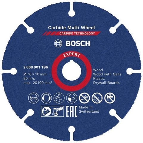 BOSCH TARCZA UNIWERSALNA EXPERT CARBIDE MULTI WHEEL CMW 79*10MM BOSCH TARCZA UNIWERSALNA EXPERT CARBIDE MULTI WHEEL CMW 79*10MM