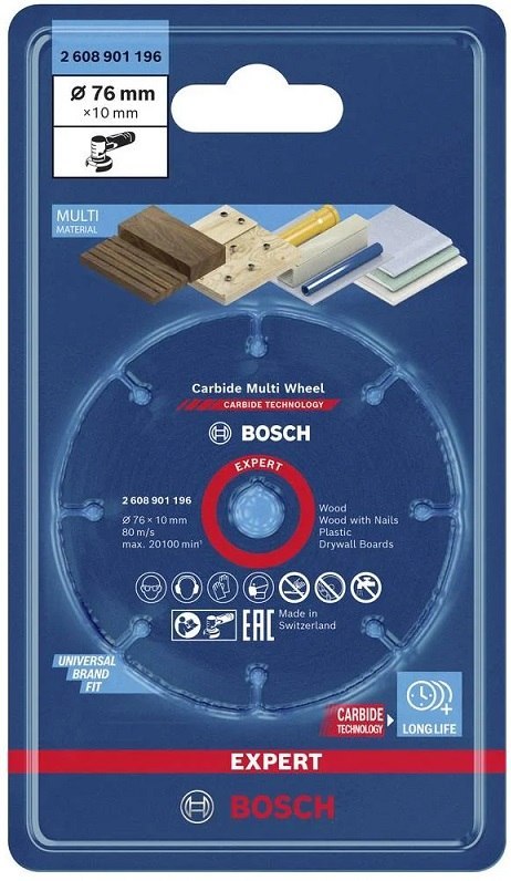 BOSCH TARCZA UNIWERSALNA EXPERT CARBIDE MULTI WHEEL CMW 79*10MM BOSCH TARCZA UNIWERSALNA EXPERT CARBIDE MULTI WHEEL CMW 79*10MM