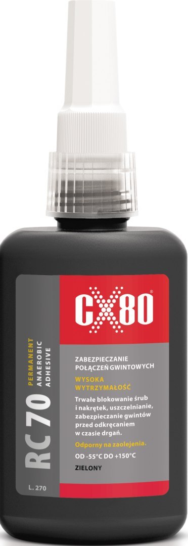 CX-80 KLEJ ANAEROBOWY DO ŚRUB O DUŻEJ SILE ŁĄCZENIA 50ML