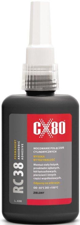 CX-80 KLEJ DO MONTAŻU ŁOŻYSK I PIERŚCIENI ZIELONY 50ML