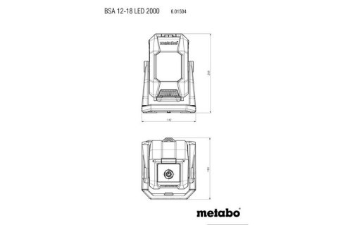 METABO LAMPA BUDOWLANA BSA 12-18 LED 2000 METABO LAMPA BUDOWLANA BSA 12-18 LED 2000
