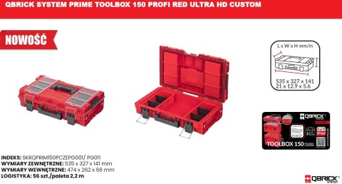 QBRICK SKRZYNKA NARZĘDZIOWA QBRICK SYSTEM PRIME TOOLBOX 150 PROFI