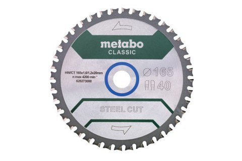 METABO PIŁA TARCZOWA STEEL CUT CLASSIC 165*20MM Z40