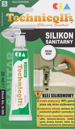 TECHNICQLL SILIKON SANITARNY BIAŁY 20ML